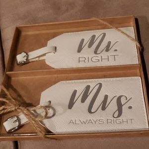 Mr and Mrs Luggage Tag Set.